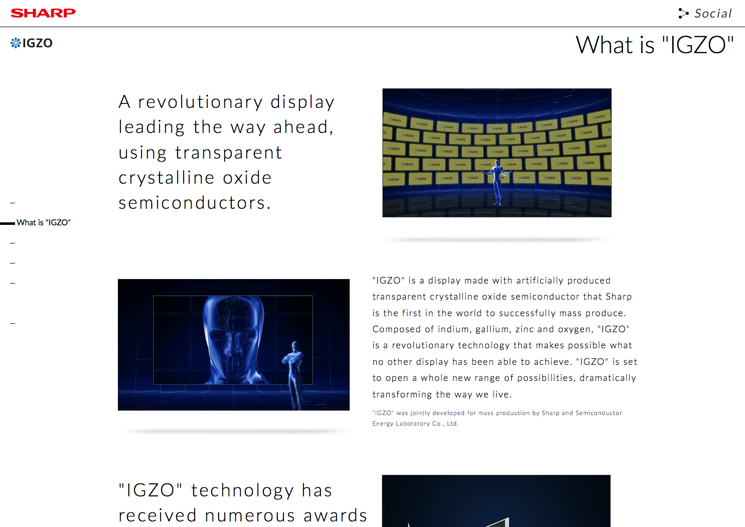 IGZO Official Website 2014